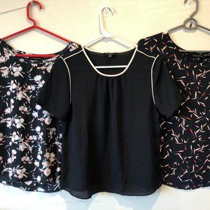All 3 Banana Republic Short-Sleeved Blouses Top (3) - super lightweight